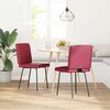 vidaXL Eetkamerstoelen 2 st kunstleer wijnrood