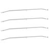 vidaXL Zeildoekbevestiging voor aanhangwagens 4 pcs Zilver 100-145 cm