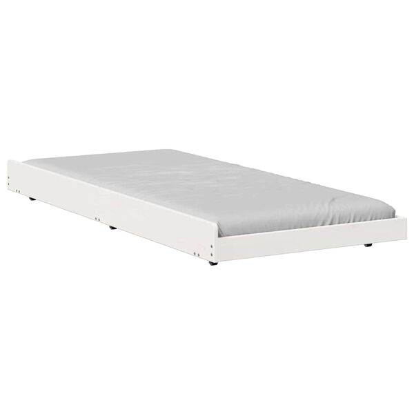 vidaXL Bedframe Wit 100 x 200 cm Massief grenenhout