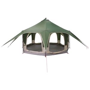 vidaXL Gezinstent Groen 5-persoons 185T Polyester met PU Coating
