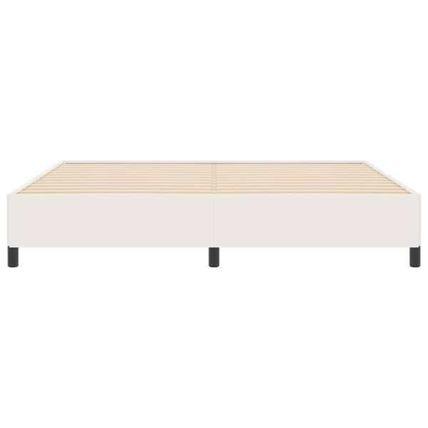 vidaXL Bedframe Cr&egrave;me 200 x 200 cm Katoenen stof