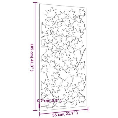 vidaXL Wanddecoratie tuin esdoornbladontwerp 105x55 cm cortenstaal