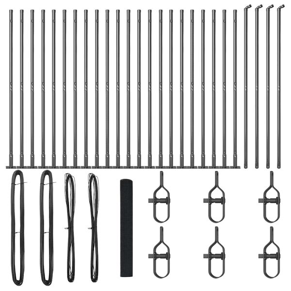 vidaXL Afrasteringspaal Grijs 50 x 1,2 m (16 x 16 mm gaas)