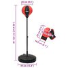 vidaXL Boksballenset met handschoenen en pomp verstelbaar 81-122 cm