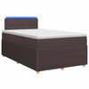 vidaXL Boxspringbed met matras Donkerbruin 120 x 190 cm Stof