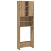 vidaXL Wasmachinekast 64x25,5x190 cm artisanaal eikenkleur