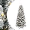 vidaXL Kunstkerstboom Wit 180 cm PVC en Plastic en Staal en PE