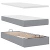 vidaXL Ottoman bed met matras en LED's 90x190cm stof lichtgrijs