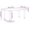 vidaXL Eettafel rechthoekig 180x100x74 cm massief eikenhout lichtbruin