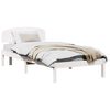 vidaXL Bedframe met hoofdeinde Wit 75 x 190 cm Massief grenenhout