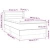 vidaXL Boxspring met matras fluweel donkergrijs 80x200 cm