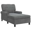 vidaXL Chaise Lounge met kussen Donkergrijs 91 x 157 x 91 cm Fluweel