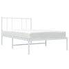 vidaXL Bedframe met hoofdbord metaal wit 80x200 cm