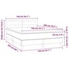 vidaXL Boxspring met matras fluweel donkerblauw 140x200 cm