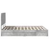 vidaXL Opslag bed met hoofdeinde Beton Grijs 150 x 200 cm Bewerkt hout