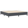 vidaXL Boxspring bed Donkergrijs 200 x 200 cm Katoenen stof