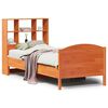 vidaXL Bed met boekenkast zonder matras grenenhout wasbruin 75x190 cm