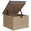 vidaXL 6-delige Loungeset met kussens poly rattan beige