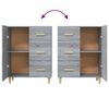vidaXL Dressoir 69,5x34x90 cm bewerkt hout grijs sonoma eikenkleurig