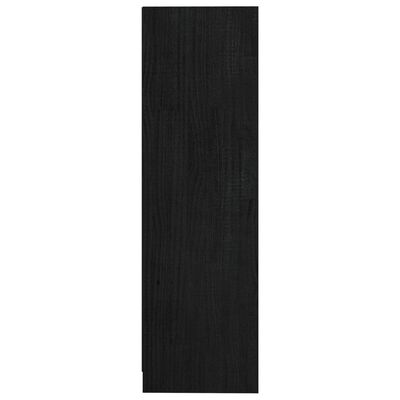 vidaXL Boekenkast 70x33x110 cm massief grenenhout zwart