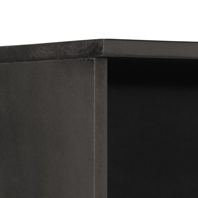 vidaXL Badkamerkast 38x33x160 cm massief mangohout zwart