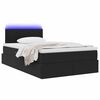 vidaXL Bed met LED -striplichten met opslag Zwart 120 x 200 cm Fluweel