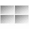 vidaXL Trapmatten 4 st 80 x 50 cm Zilver Aluminium Rechthoekig