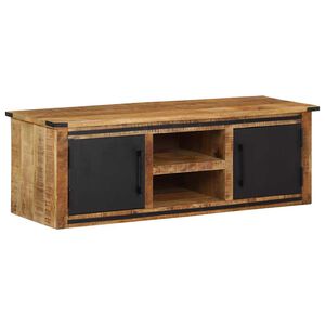 vidaXL Tv-meubel met deuren 105x33x36cm massief mangohout