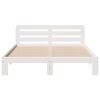 vidaXL Bedframe zonder matras massief grenenhout wit 140x190 cm