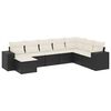 vidaXL 8-delige Loungeset met kussens poly rattan zwart