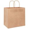 vidaXL Papieren zakken 250 st met hengsels 26x17x25 cm bruin