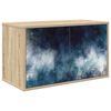 vidaXL Wandgemonteerd tv-meubel RAALTE 69 x 33 x 40 cm Sonoma Eiken