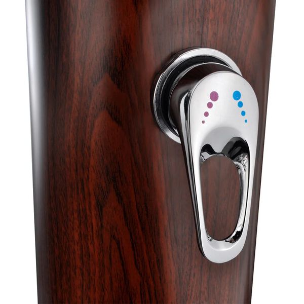 Zwembaddouche zonne-energie met hout-look