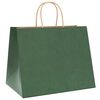 vidaXL Papieren zakken 250 st met hengsels 32x22x24 cm groen