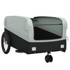 vidaXL Fietstrailer 45 kg ijzer zwart en grijs
