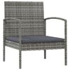 vidaXL 16-delige Loungeset met kussens poly rattan grijs