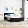 vidaXL Boxspringbed met matras Zwart 160 x 200 cm Fluweel