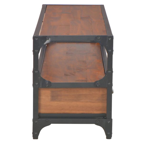 vidaXL Tv-meubel met 2 lades 120x30x40 cm massief grenenhout