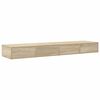 vidaXL Bedlades Sonoma Eiken 140 x 36,5 x 16,5 cm Bewerkt hout