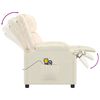 vidaXL Massagestoel elektrisch kunstleer crèmekleurig