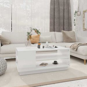 vidaXL Salontafel 102x55x43 cm bewerkt hout wit