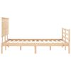 vidaXL Bedframe met hoofdbord massief hout 140x200 cm