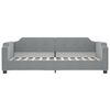 vidaXL Slaapbank met onderschuifbed en lades 90x190 cm stof lichtgrijs