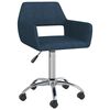 vidaXL Eetkamerstoelen draaibaar 6 st stof blauw