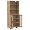 vidaXL Hoge kast Artisan Eiken 69,5 x 34 x 180 cm Bewerkt hout