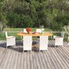 vidaXL 7-delige Tuinset poly rattan wit