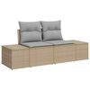 vidaXL Tuin Sofa Set met kussen 10 pcs Beige poly rattan