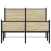 vidaXL Bedframe zonder matras metaal sonoma eikenkleurig 120x200 cm