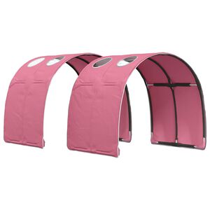 vidaXL Bedtunnel 2 st Roze Polyester