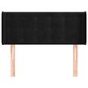 vidaXL Hoofdbord met randen 83x16x78/88 cm fluweel zwart